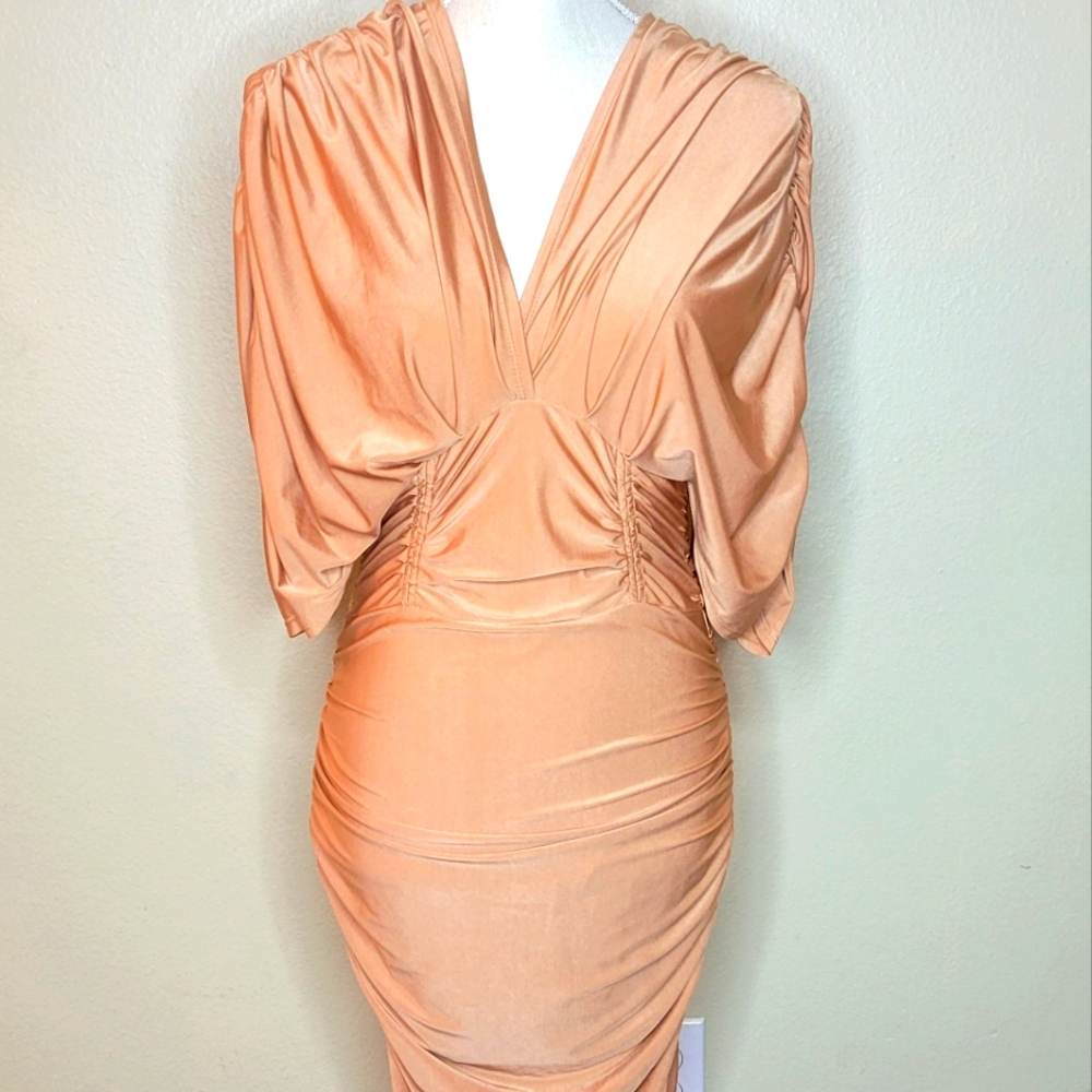 Ruche Midi Dress